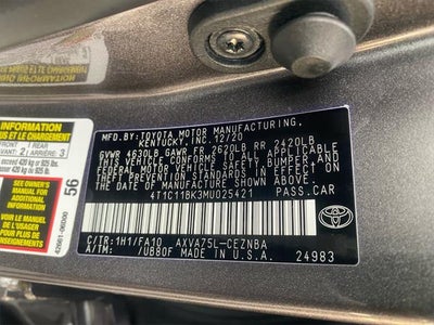 2021 Toyota CAMRY LE