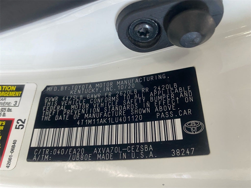 2020 Toyota CAMRY SE