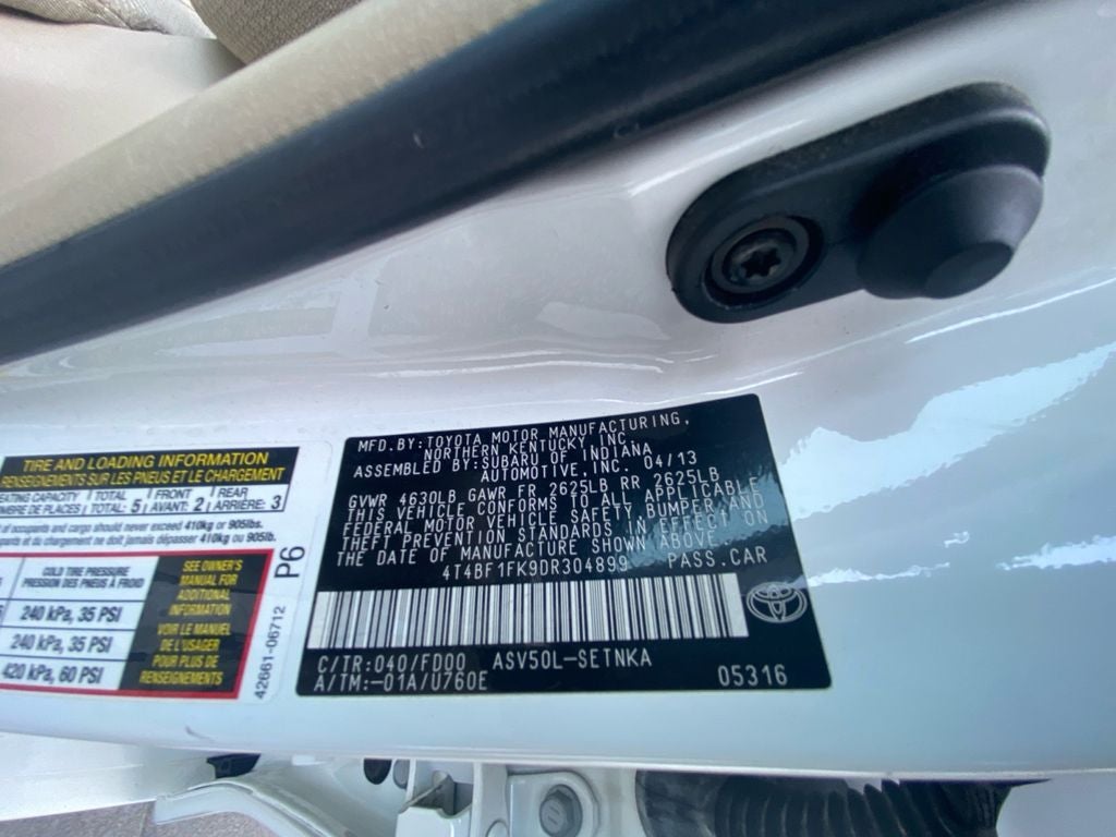 2013 Toyota CAMRY LE