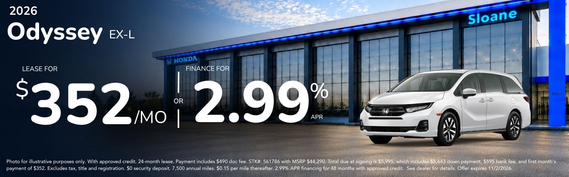 2026 Honda Odyssey Deals